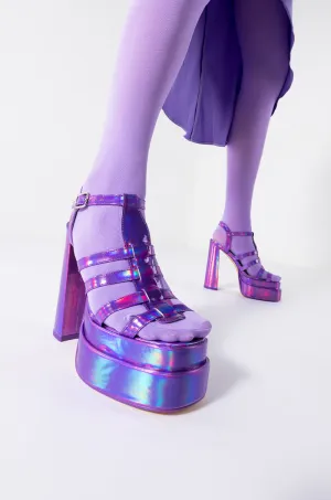 AZALEA WANG FUNKY BEATS CHUNKY SANDAL IN PURPLE MULTI