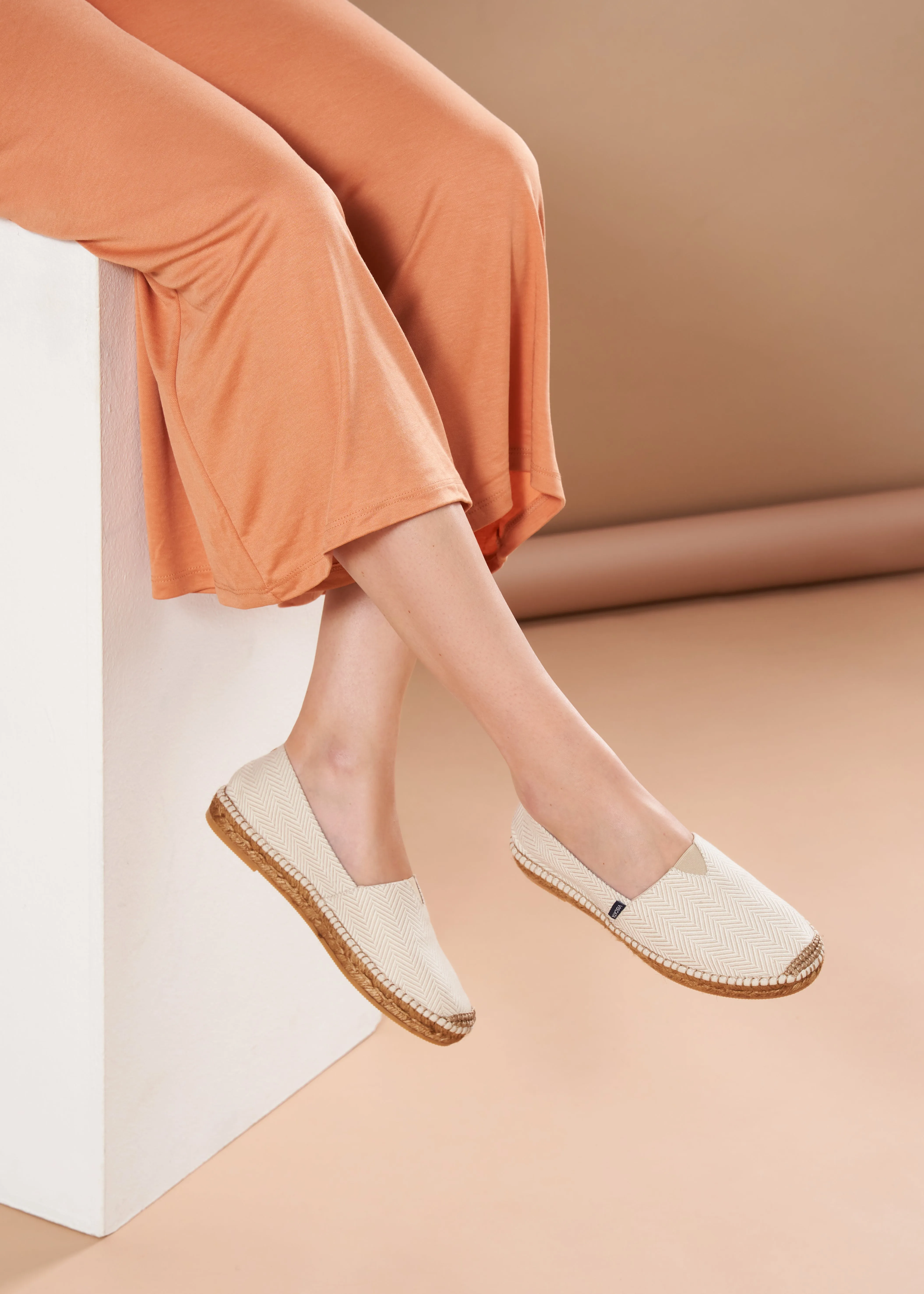 Barceloneta Herringbone Recycled PES Espadrille Flats