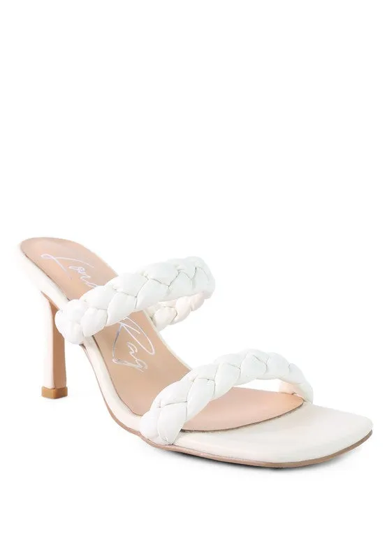 Beladona Braided Strap Mid Heel Sandals