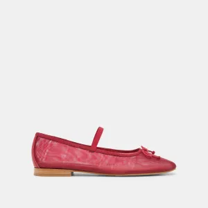 CADEL BALLET FLATS CRIMSON MESH