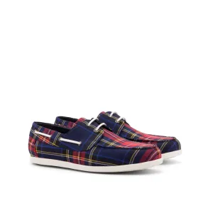 DapperFam Nauticus in Tartan Men's Sartorial Boat Shoe