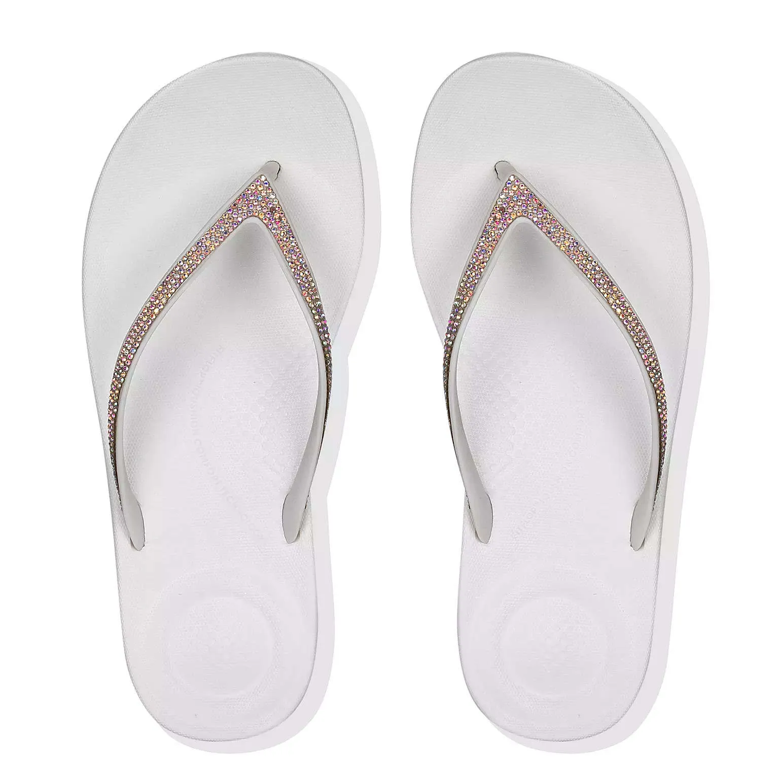 FitFlop Womens Iqushion Sparkle Urban White