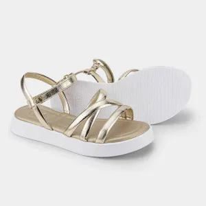 Gold platform sandal