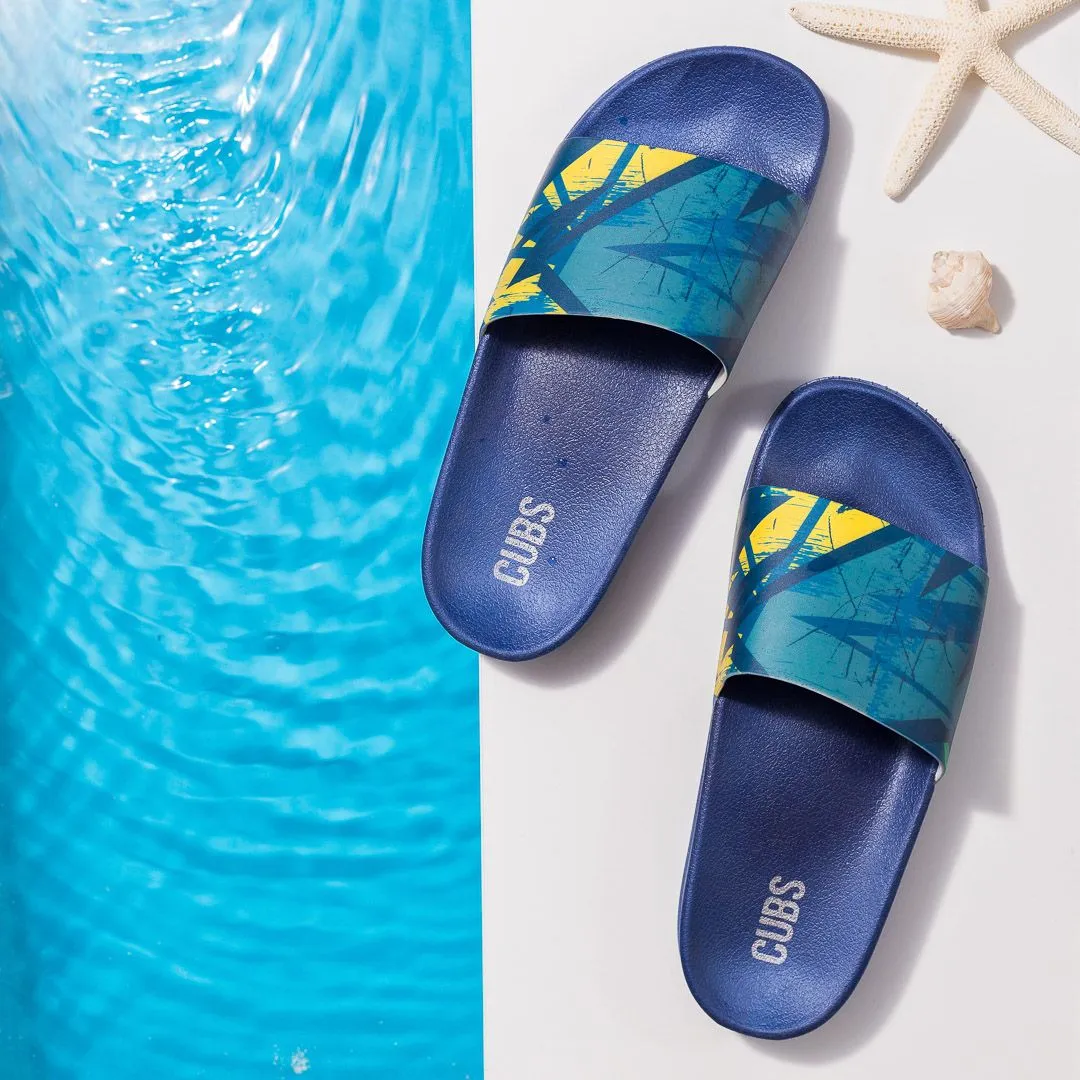 Indigo Dye Sporty Guy Slides