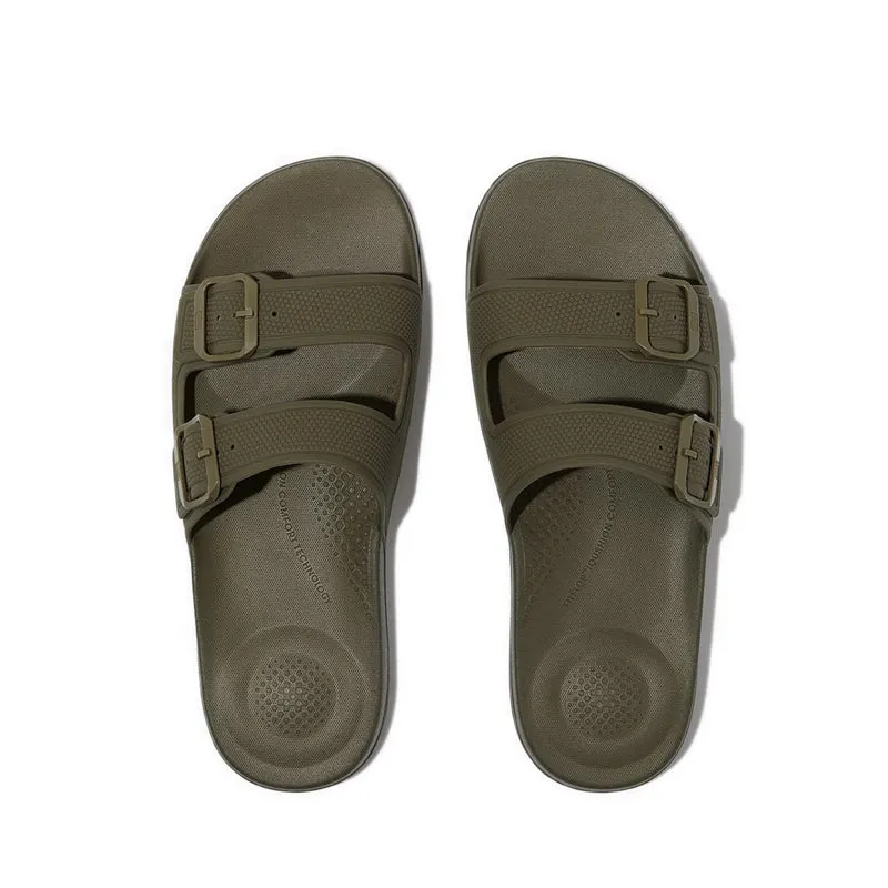 Iqushion Mens Two-Bar Buckle Slides