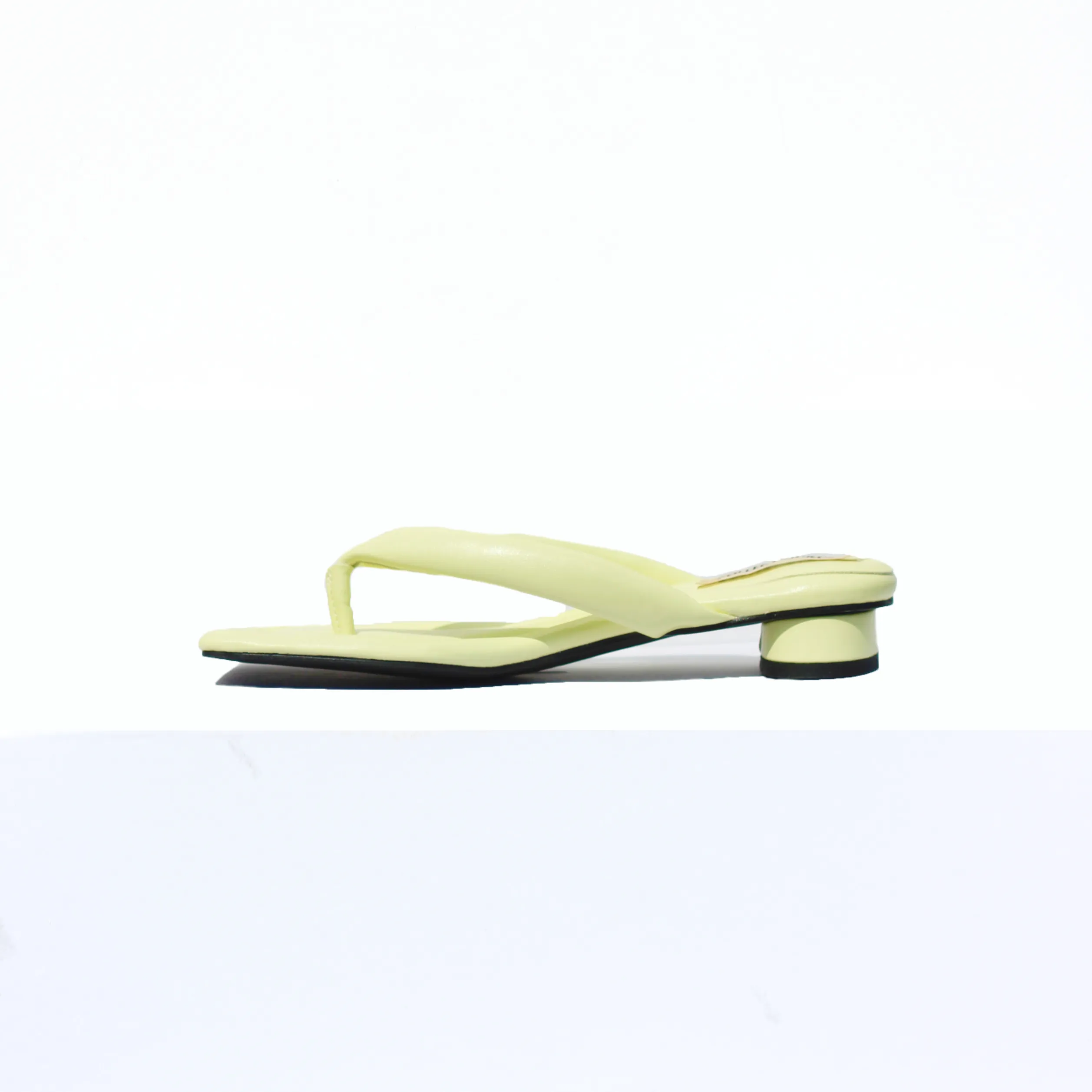 OLIVIA, Yellow Open Toe Mules