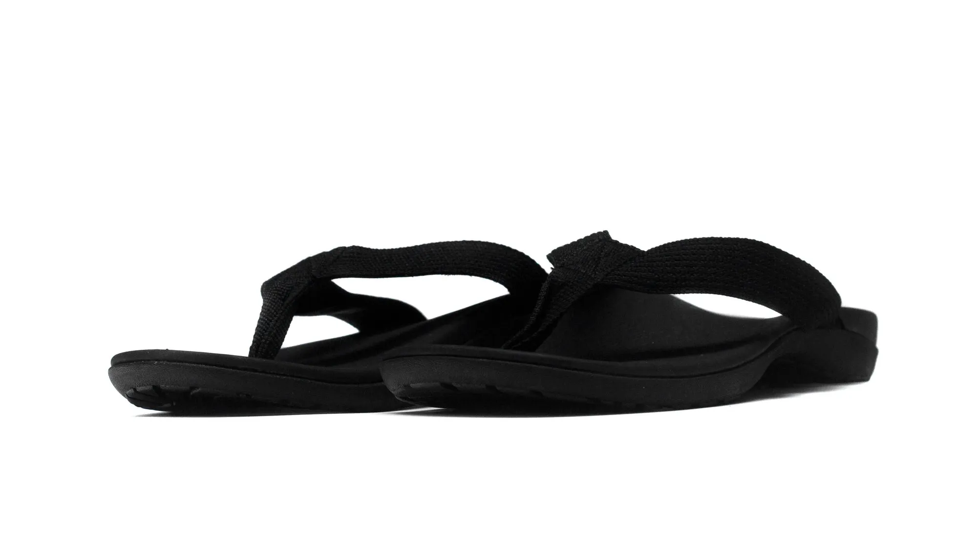 Premium Orthotic Black Flip Flops