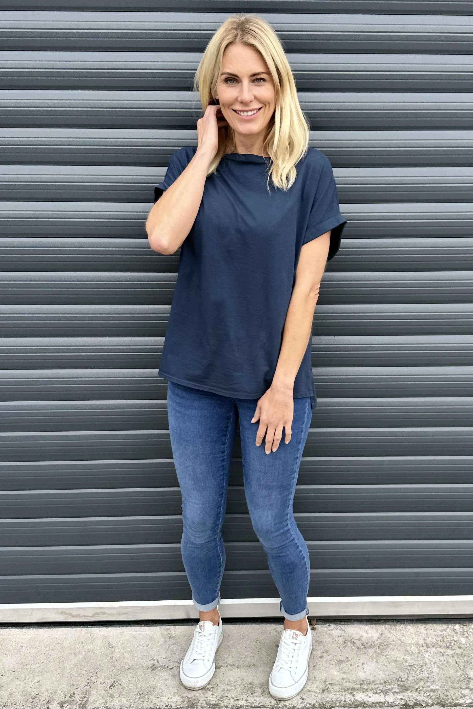 Renee Cotton Top Navy