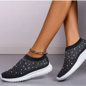 Rhinestones Mesh Sneakers