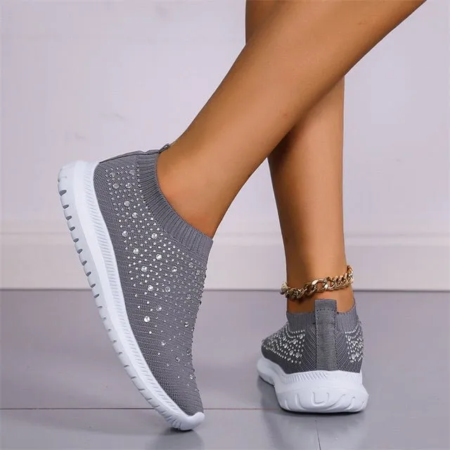 Rhinestones Mesh Sneakers