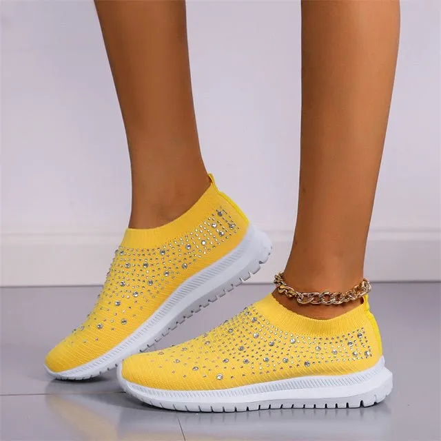 Rhinestones Mesh Sneakers