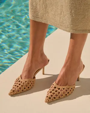 Sandbar Strolls Woven Pointed Toe Mules