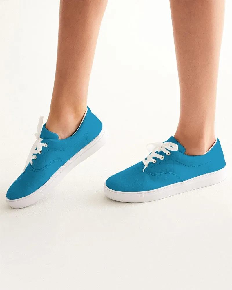 Shaded Cyan Canvas Sneakers | Women's | C100M0Y0K30