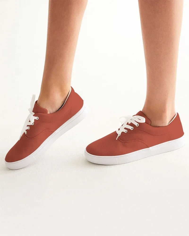 Shaded Midtone Red Canvas Sneakers | Women's | C0M80Y80K30