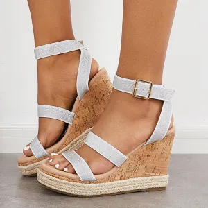 Sohiwoo  Women Casual Platform Wedges Summer Sandals