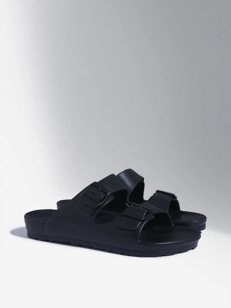 SOLEPLAY Black Double Band Flip-Flops