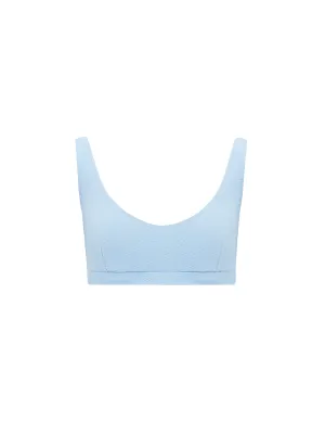 The Plunge Crop Bra - Powder Blue