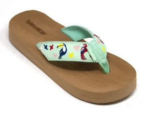 Tropical Birds Flip Flops