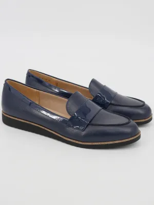 Women's Slip on Casual Loafers,Navy